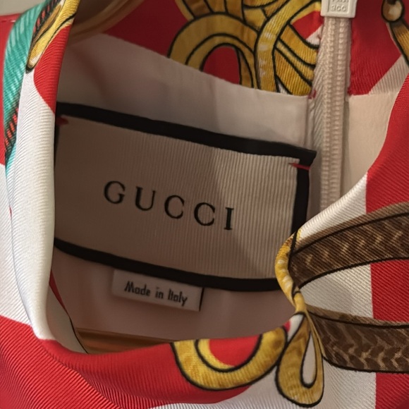 Gucci Red & Green gown dress XS S small runway nutcracker stripes christmas - Picture 11 of 16